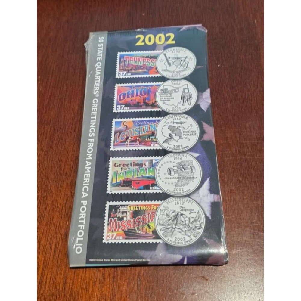 2002 50 State Quarters Greetings From America Portfolio - New & Sealed